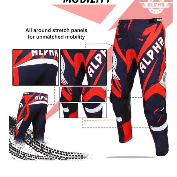 New Motorcross Pants By ALPHA Men's Size 30x29 - Picture 12 of 16